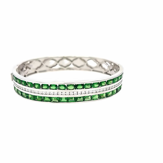 Piranesi Tsavorite and Diamond Bangle Bracelet