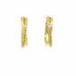 0.96CT Yellow Diamond Twisted Hoop Earrings