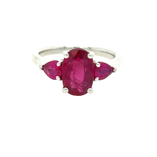 Three Stone Ruby Ring