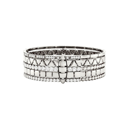 Etho Maria Diamond Reflexion White Bangle Bracelet