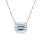 Charles Krypell Emerald Cut Rubellite Tourmaline Frame Pendant