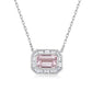 Charles Krypell Emerald Cut Rubellite Tourmaline Frame Pendant