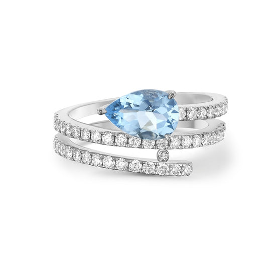 Charles Krypell Aquamarine Coil Ring