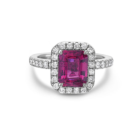 Charles Krypell Hidden Scarf Rubellite Tourmaline Ring