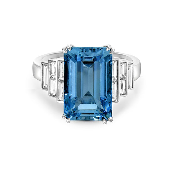 Charles Krypell Green Tourmaline Step Ring