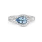Charles Krypell Pear Shape Aquamarine Lasso Ring