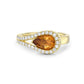 Charles Krypell Pear Shape Aquamarine Lasso Ring