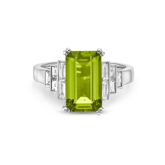 Charles Krypell Green Tourmaline Step Ring