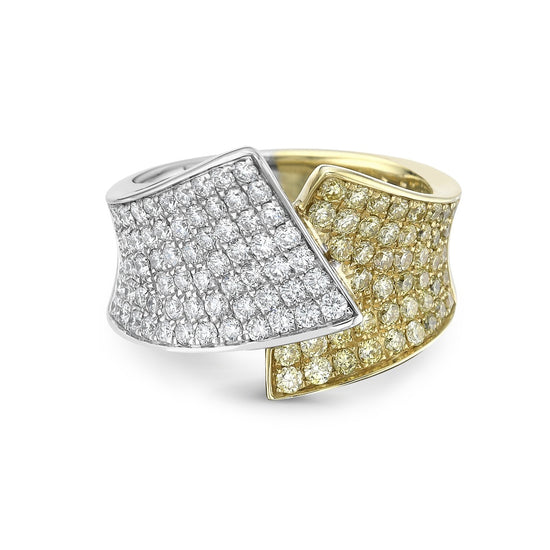 Charles Krypell Pavé Diamond Overlap Ring