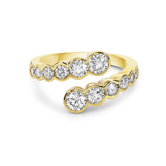 Charles Krypell Demi Bezel Bypass Ring