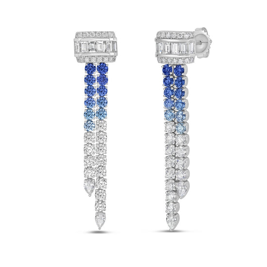 Charles Krypell Diamond Lariat Earrings