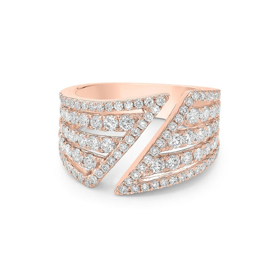 Charles Krypell Chevron Bypass Diamond Band