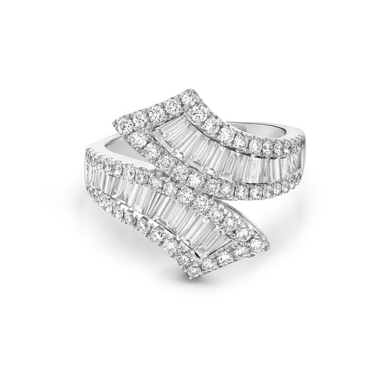 Charles Krypell Graduated Baguette Bypass Ring