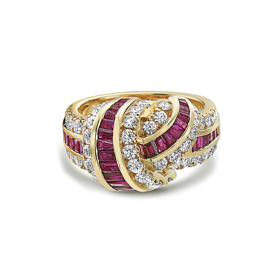 Charles Krypell Signature Baguette Knot Ring – Brandon Boswell Diamonds