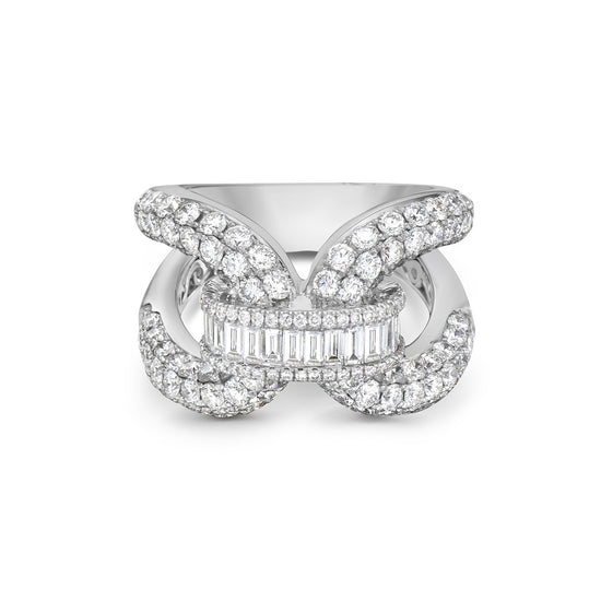 Charles Krypell Diamond Bridge Ring