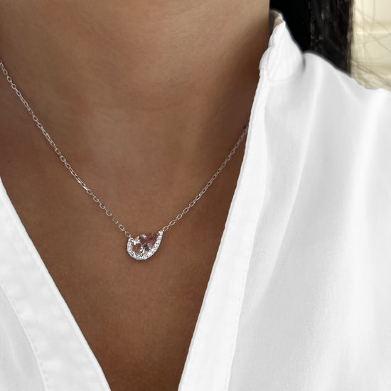 Morganite Cradle Pendant