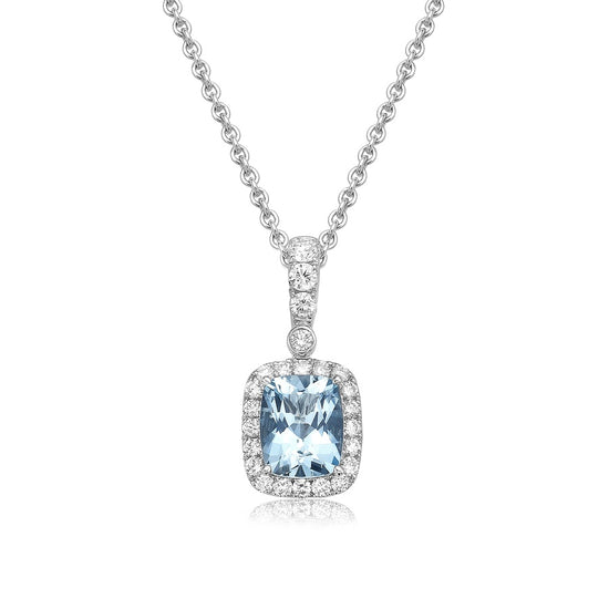 Charles Krypell Cushion Morganite Pendant