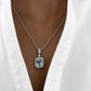 Cushion Aquamarine Pendant