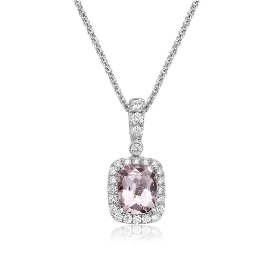 Cushion Morganite Pendant