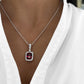 Cushion Garnet Pendant