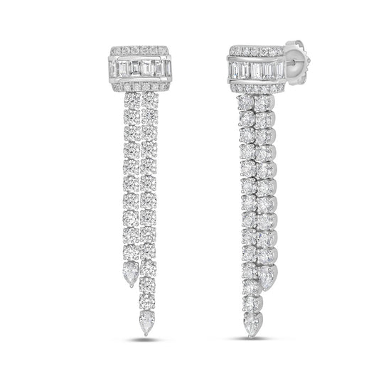Charles Krypell Diamond Lariat Earrings