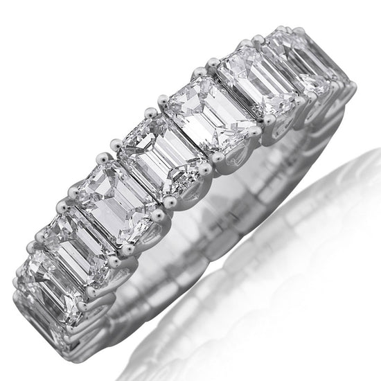 Picchiotti Xpandable™ 4.02CT Emerald Cut Halfway Eternity Ring