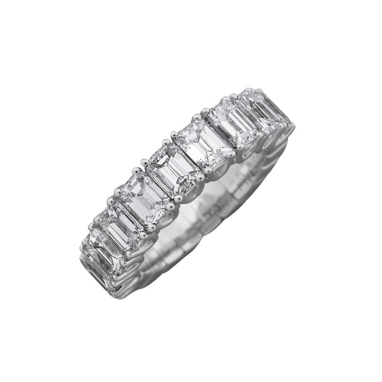 Picchiotti Xpandable™ 4.02CT Emerald Cut Halfway Eternity Ring