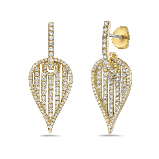 Charles Krypell Birdcage Leaf Earrings