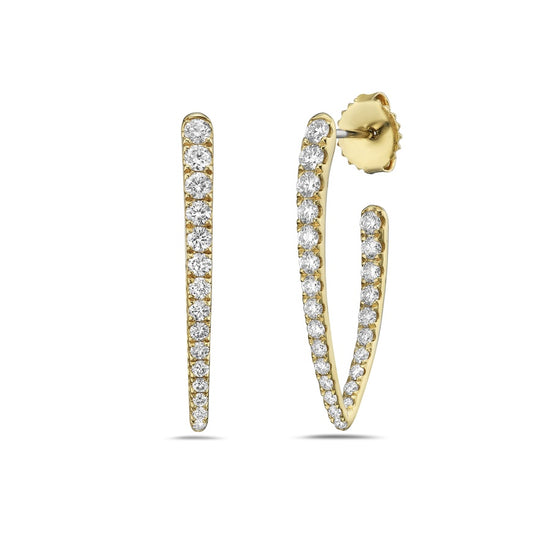 Charles Krypell Marquise Shape In and Out Hoop