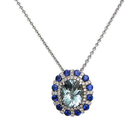 Charles Krypell Morganite Royal Halo Pendant