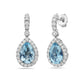 Charles Krypell Pear Shape Aquamarine Drop Earrings