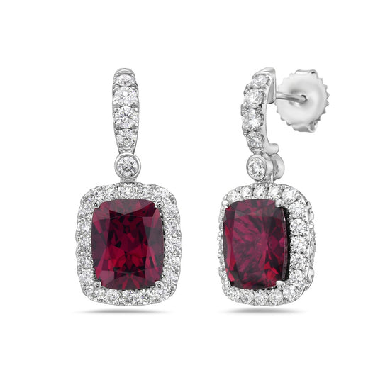 Charles Krypell Cushion Aquamarine Drop Earrings