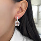Charles Krypell Cushion Aquamarine Drop Earrings