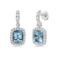 Charles Krypell Cushion Aquamarine Drop Earrings