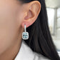 Charles Krypell Cushion Aquamarine Drop Earrings