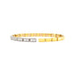 Etho Maria Diamond Reflexion Two Tone Rectangle Bangle Bracelet