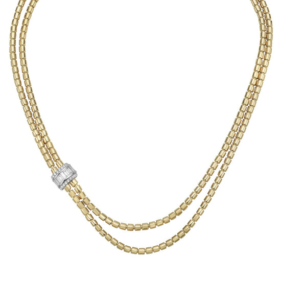 Gold Double Drape Necklace