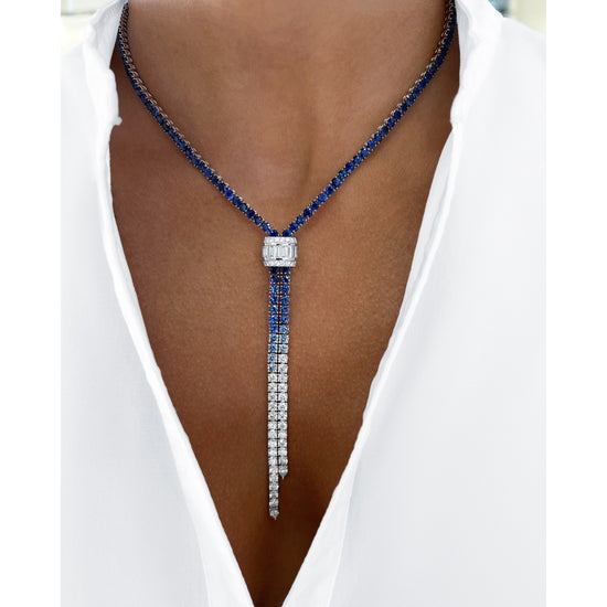 Signature Blue Ombre Lariat 17"