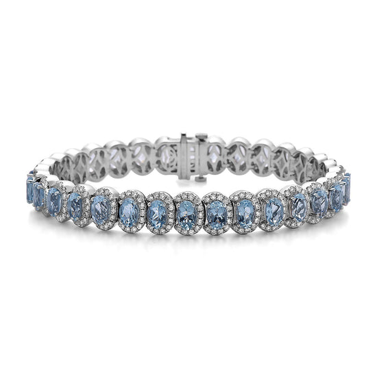 Charles Krypell Aquamarine Overlap Bracelet