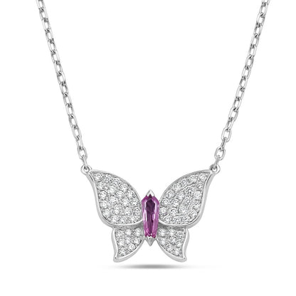 Charles Krypell Pavé Butterfly Necklace
