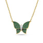 Charles Krypell Pavé Butterfly Necklace