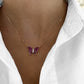 Charles Krypell Pavé Butterfly Necklace