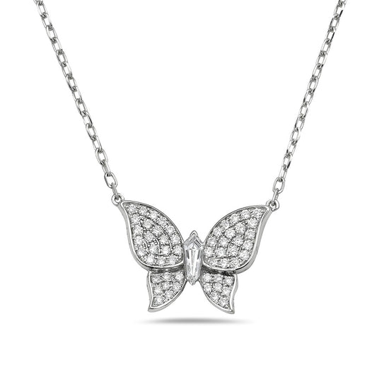 Pavé Butterfly Necklace