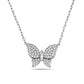 Charles Krypell Pavé Butterfly Necklace