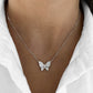Charles Krypell Pavé Butterfly Necklace