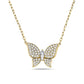 Charles Krypell Pavé Butterfly Necklace