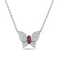 Charles Krypell Pavé Butterfly Necklace