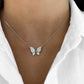 Charles Krypell Pavé Butterfly Necklace