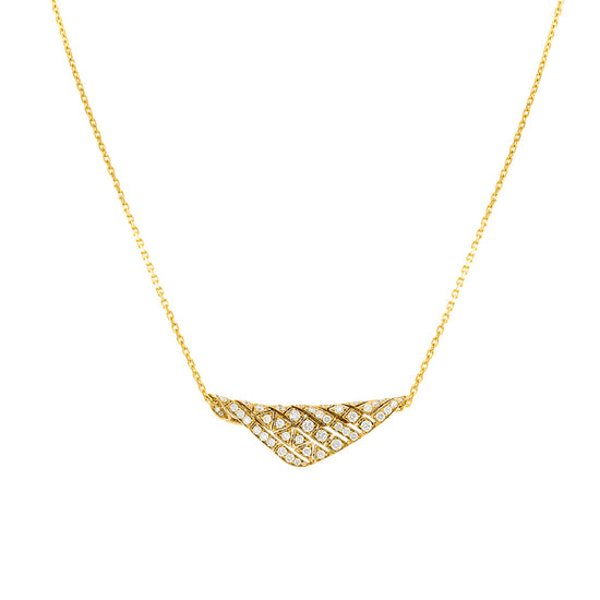 Etho Maria Diamond Reflexion Yellow Triangle Pendant Necklace