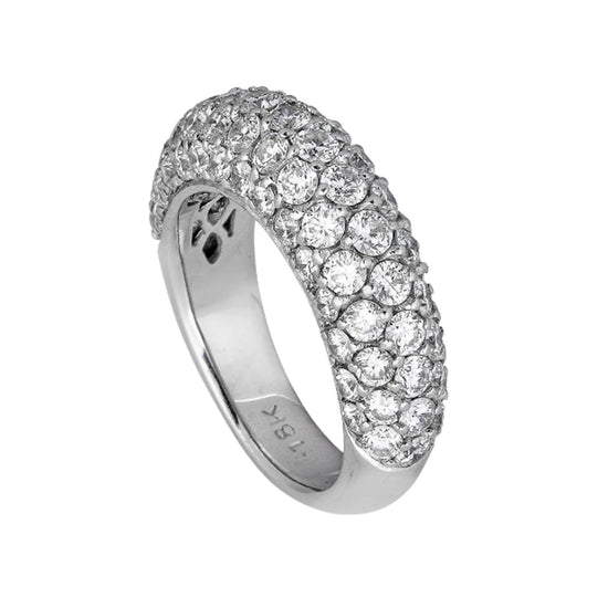 Piranesi Small Dome Ring in White Diamonds